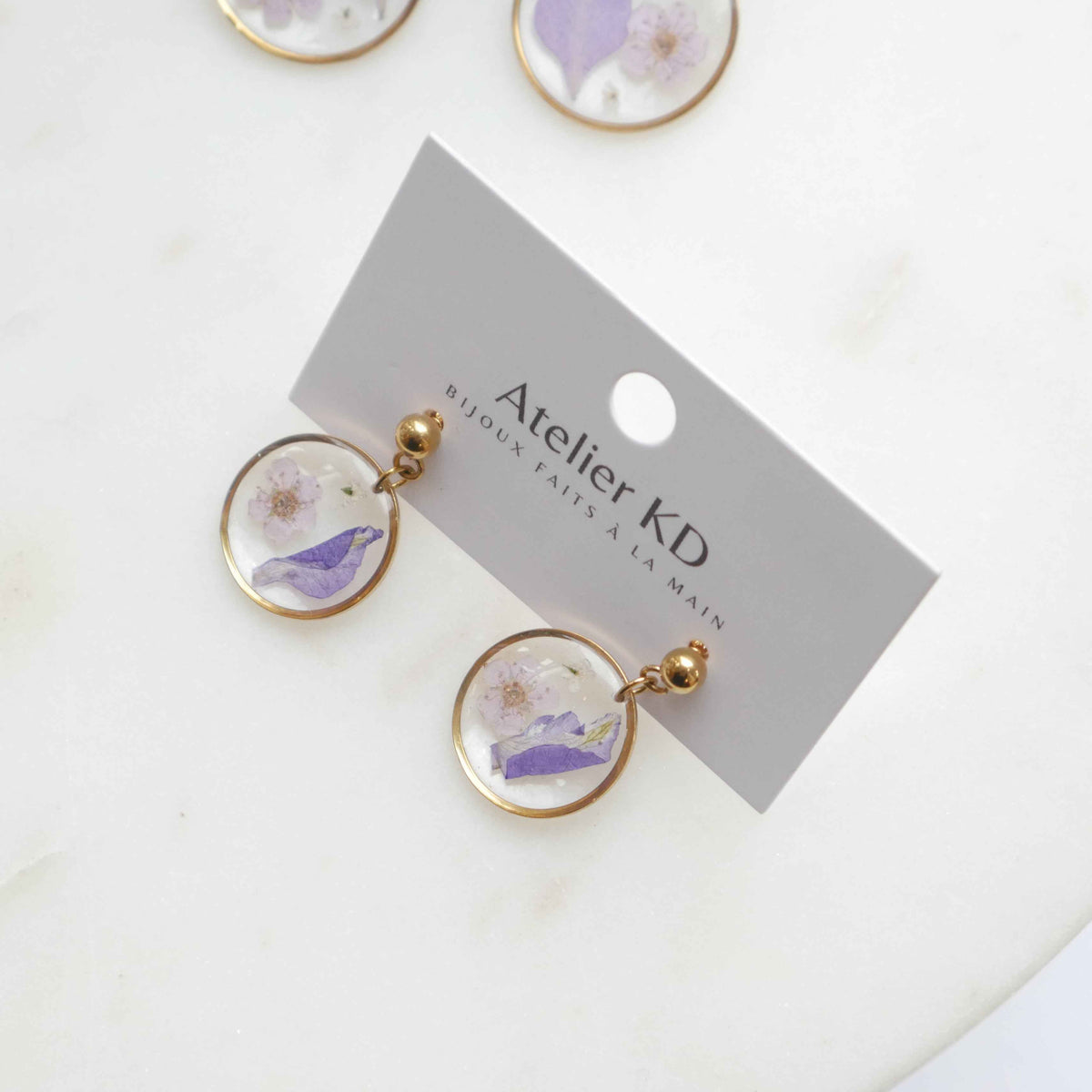 Boucles d'oreilles Léa - rond (moyen 15mm)