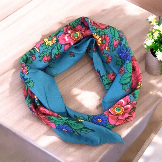 Teal Kokum Scarf