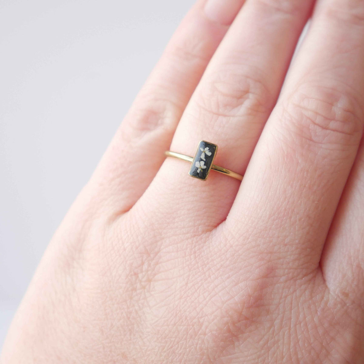 Bague Celeste - mini rectangle (ajustable)
