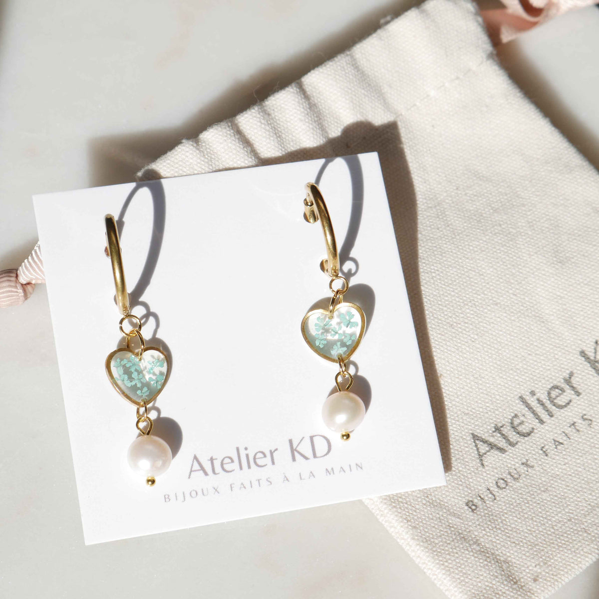 Boucles d'oreilles Perla - Lola (medium) petit coeur