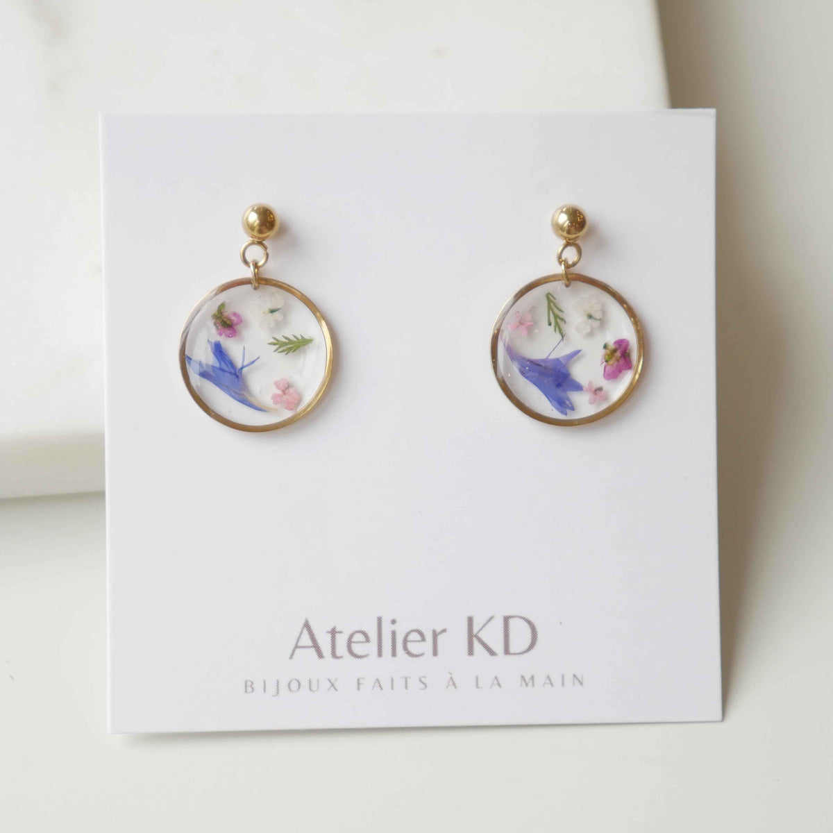 Boucles d'oreilles Maïa - rond (moyen 16mm)