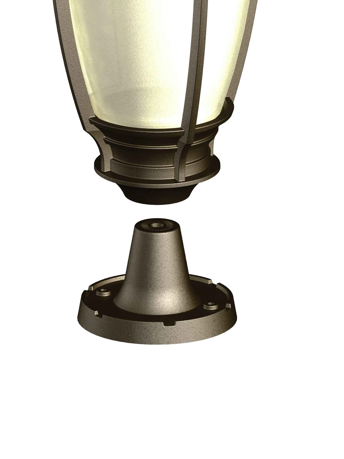 Base piédestal carré 4-7/8'' pour luminaire - 1179