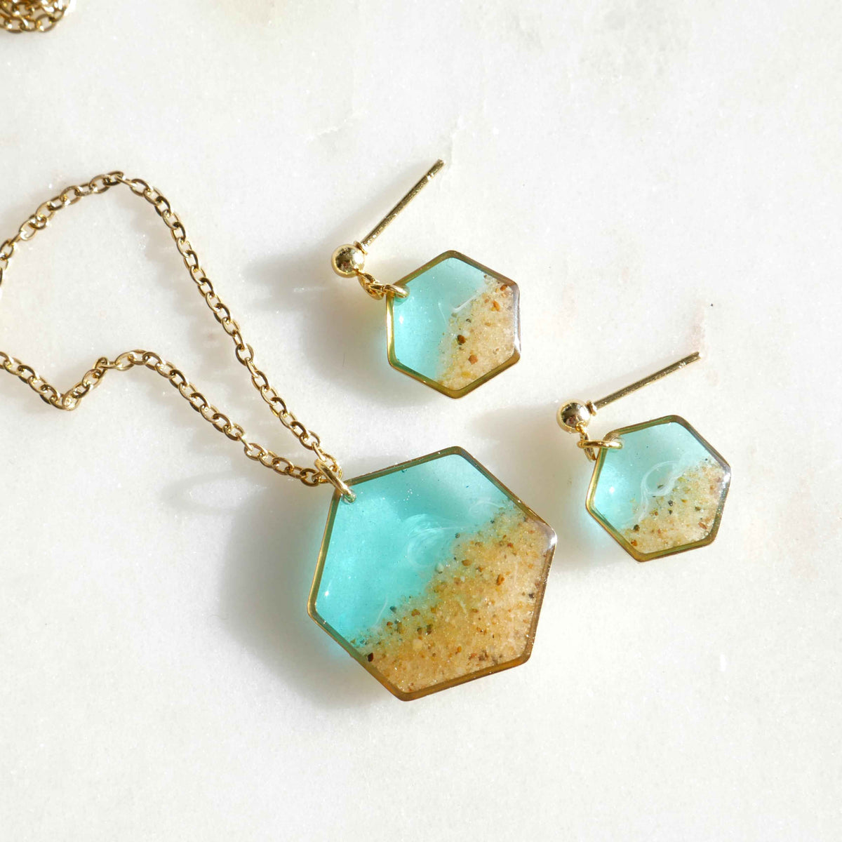 Boucles d'oreilles Tulum - hexa (petit)