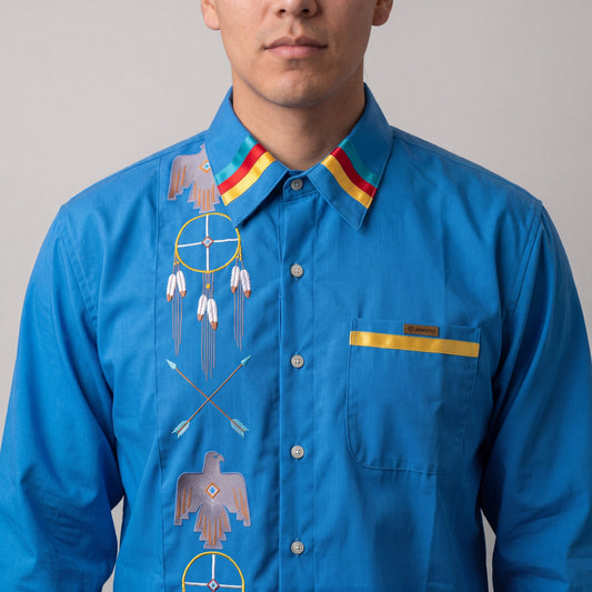 Embroidered Ribbon Shirt (Eagle)