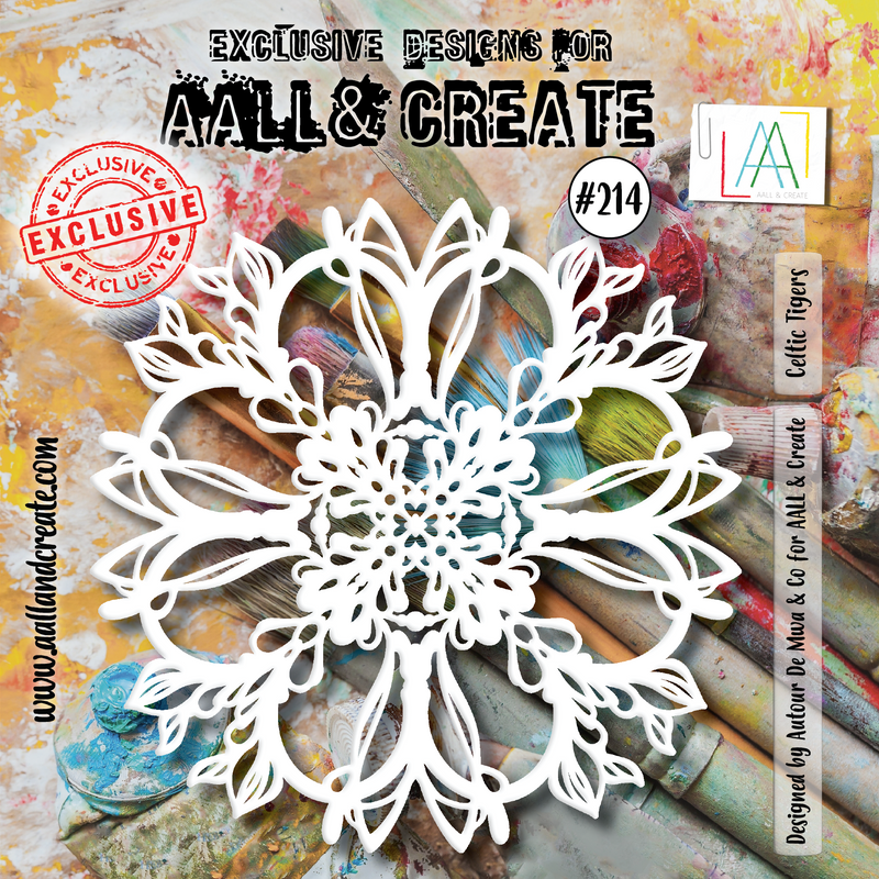 AALL and Create #214 - 6"x6" Stencil - Celtic Tigers
