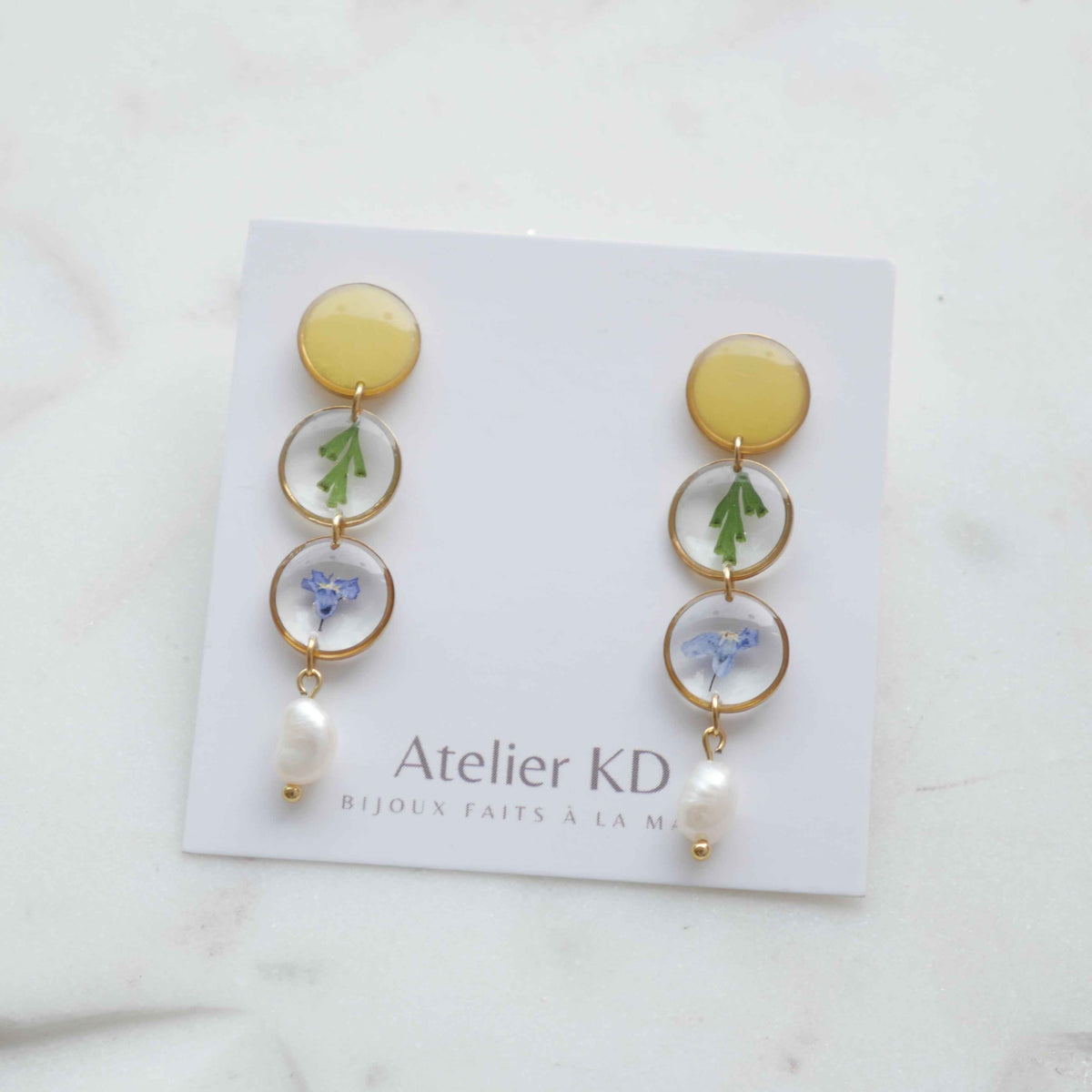 Boucles d'oreilles Perla duo - rond