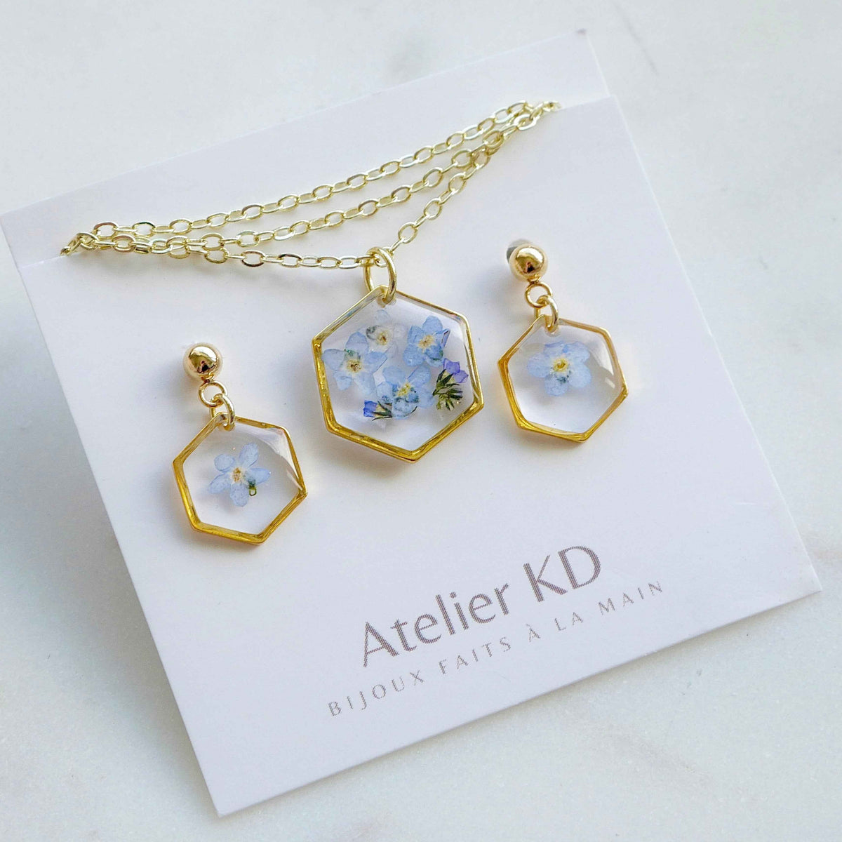 Parure myosotis - hexa