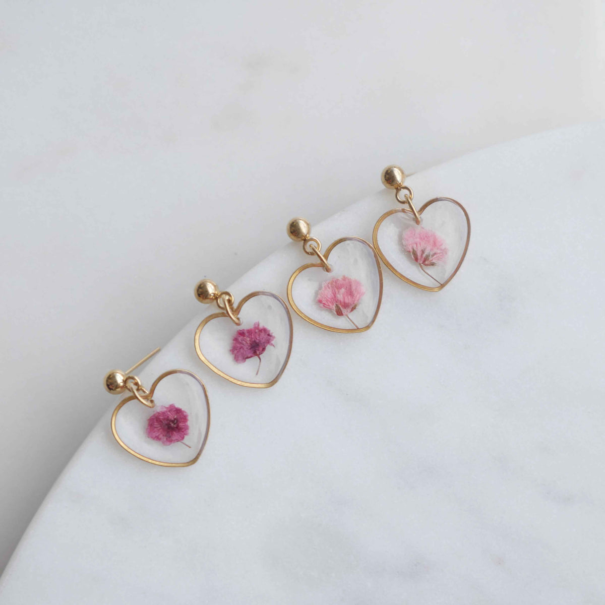 Boucles d'oreilles Gigi - coeur (moyen 15mm)