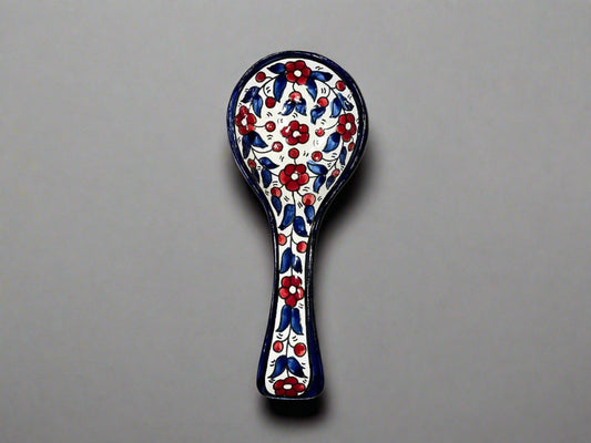 Handcrafted Ceramic Spoon Rest – Wide Mouth Size | Multiple Patterns