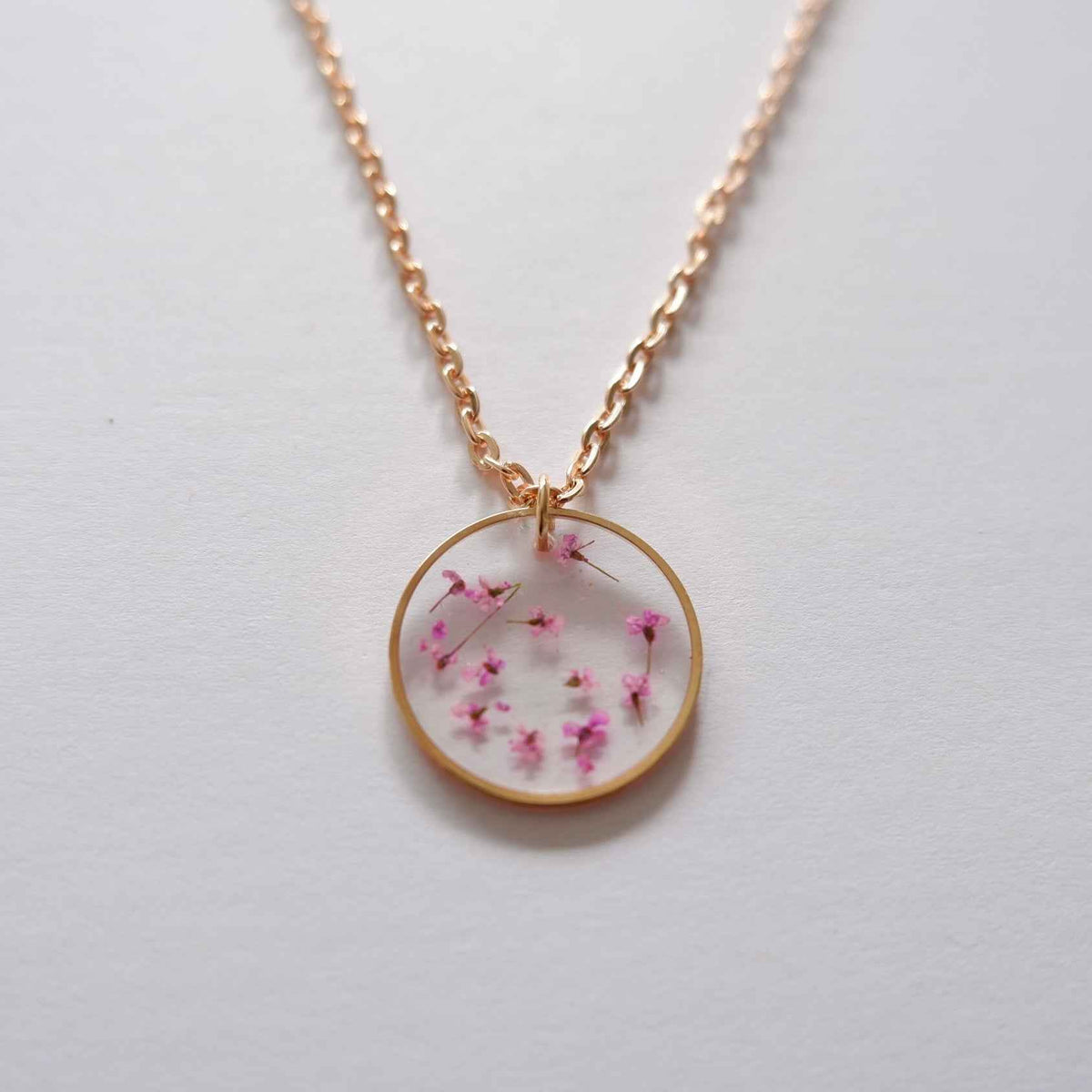 Collier Estelle rose - rond (moyen)