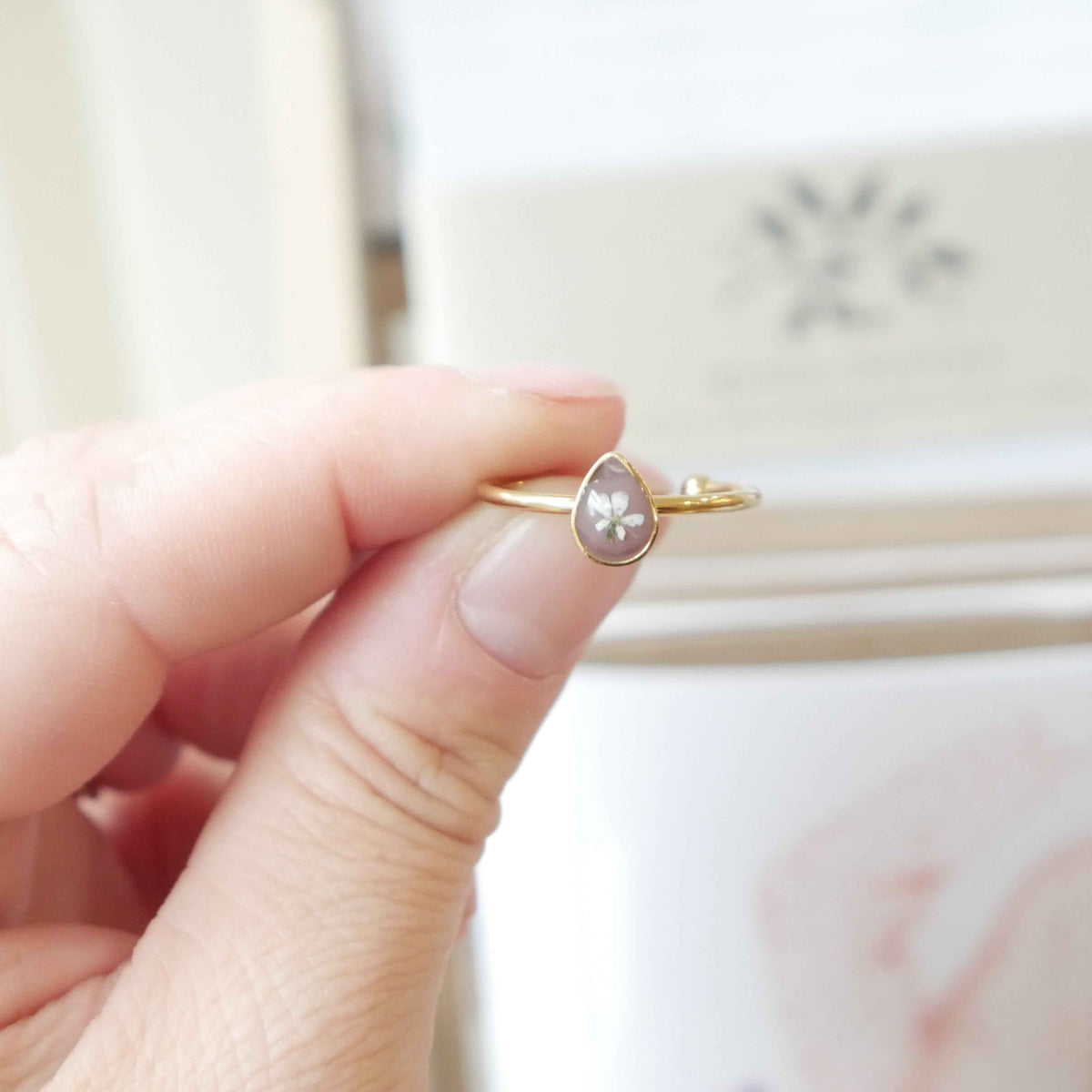 Bague automne - mini goutte (ajustable)