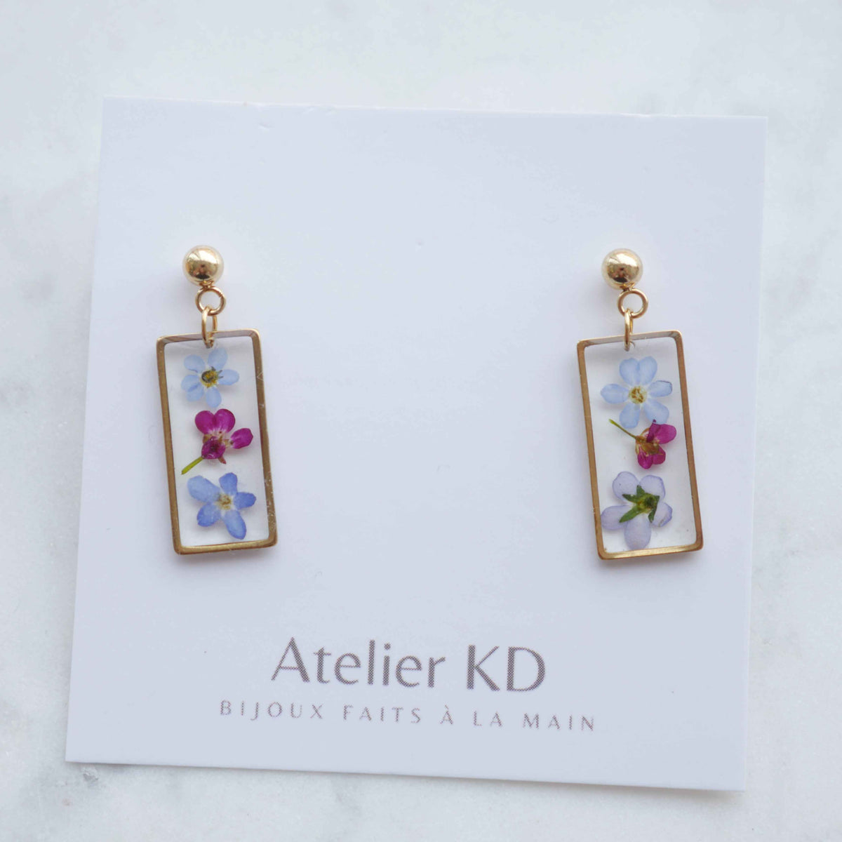 Boucles d’oreilles Lili - rectangle 20mm