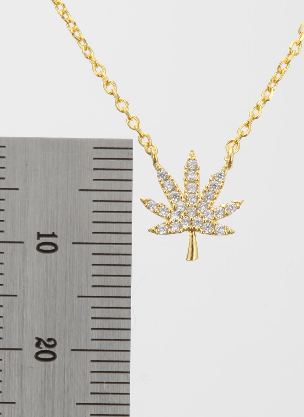 ROSE GOLD CANNABIS LEAF NECKLACE