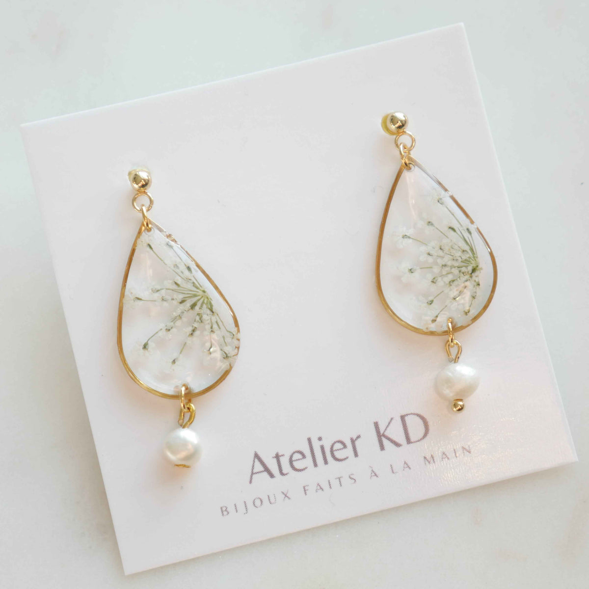 Boucles d'oreilles Perla - goutte (moyen)