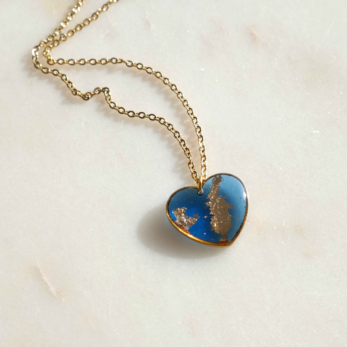 Collier Céleste - coeur (grand)
