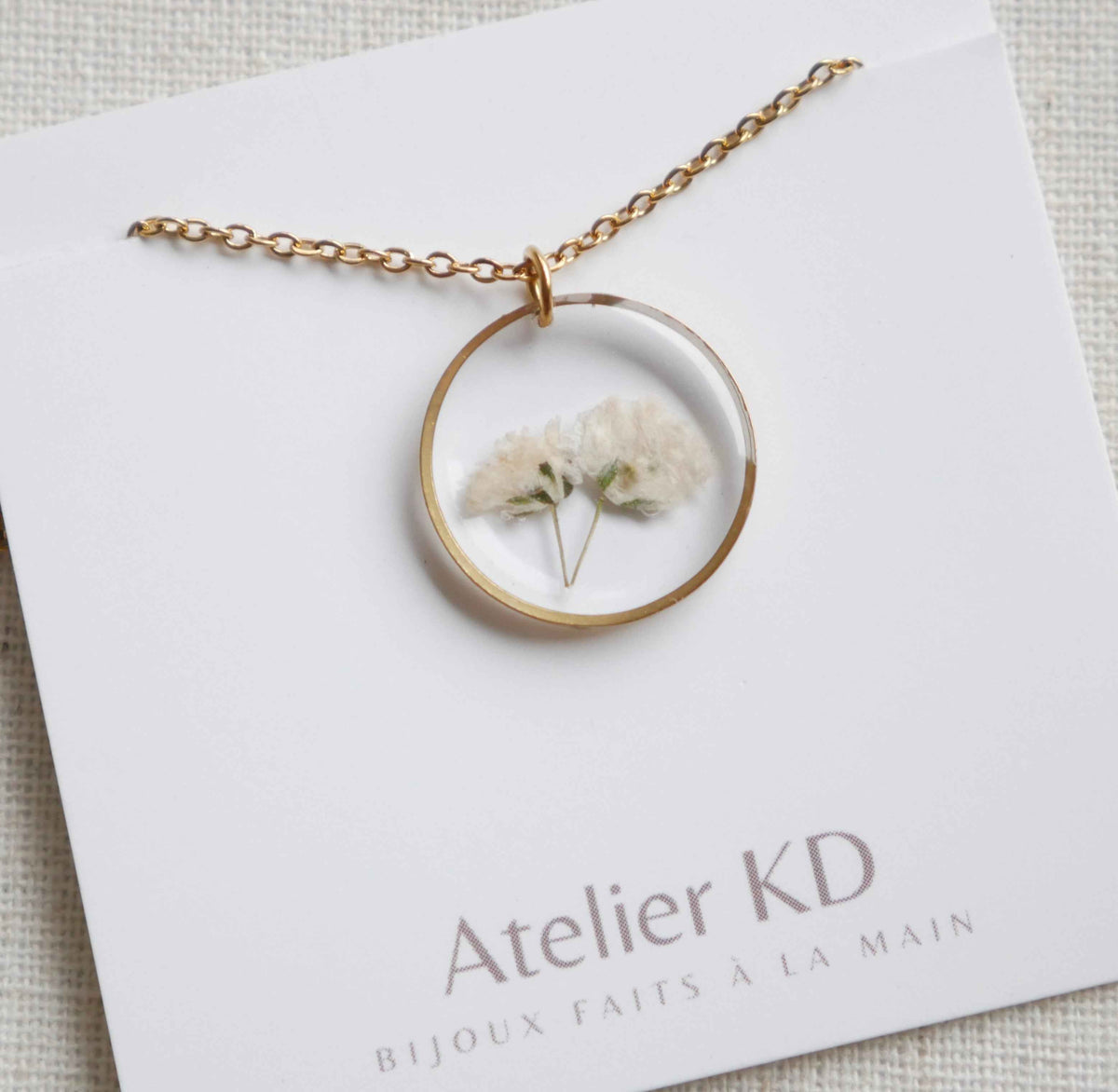Collier Gigi duo blanc - rond (medium)