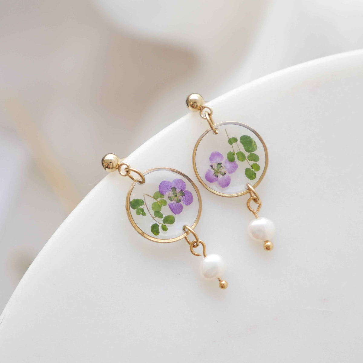 Boucles d’oreilles Chloé - rond (moyen)
