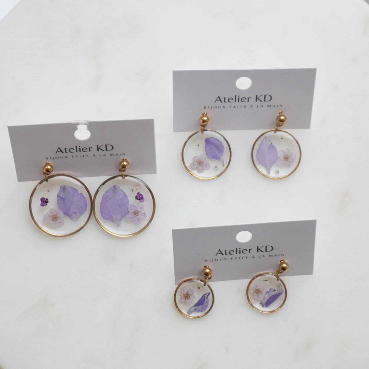 Boucles d'oreilles Léa - rond (moyen 20mm)