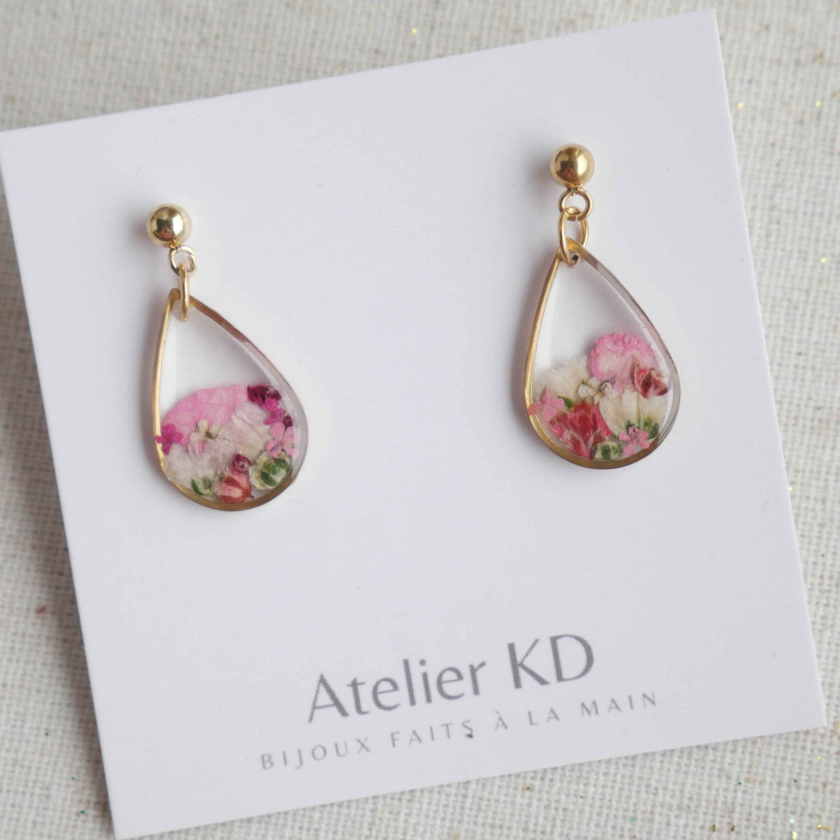 Boucles d’oreilles bouquet - rond 16mm