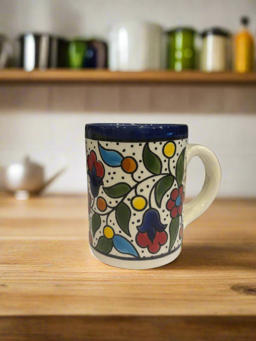 Tasse Handgefertigt Palästina Keramiktasse Olivenharmonie