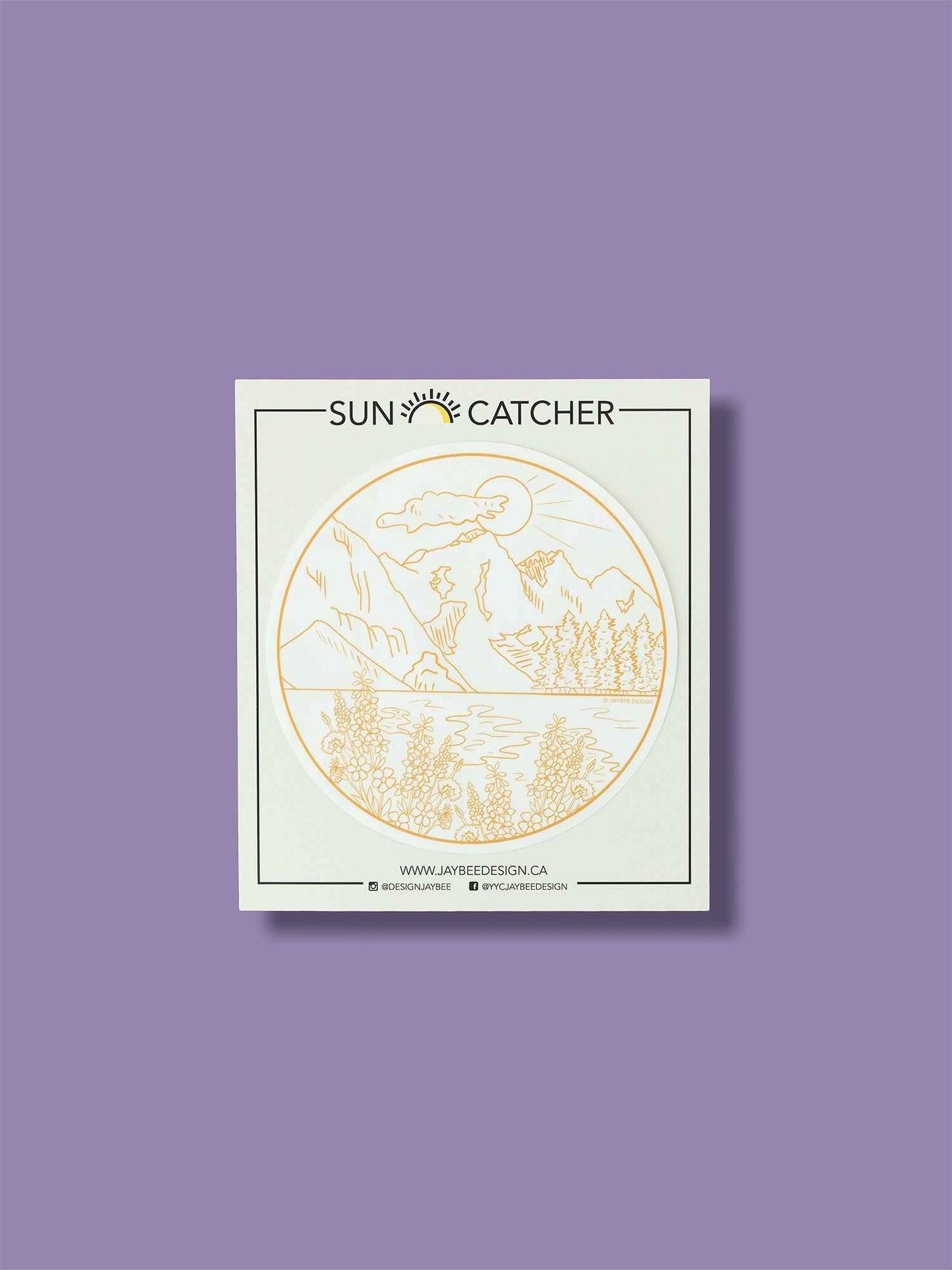 Mountain Flower Circle Sun Catcher