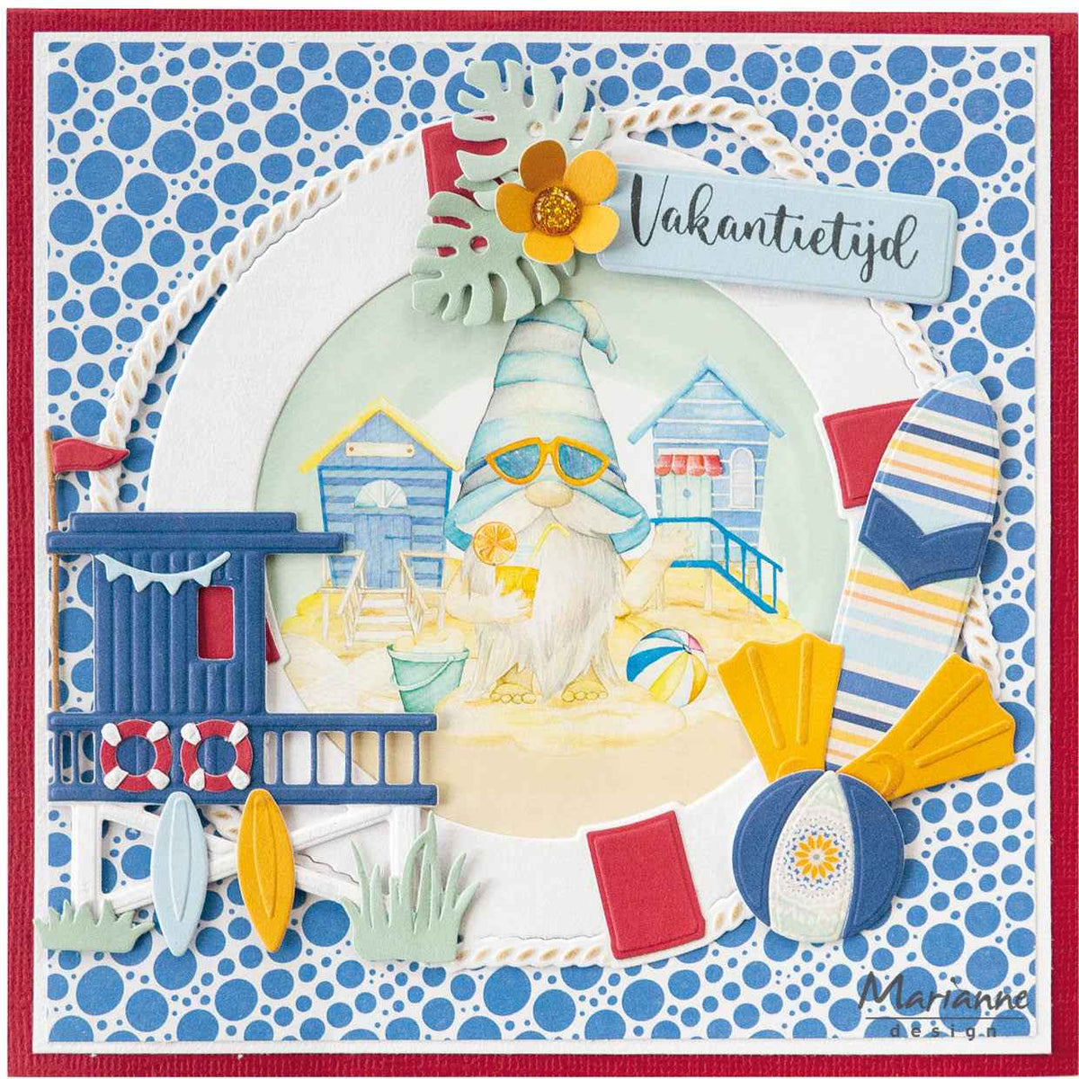 Marianne Design A4 Cutting Sheet - Gnomes On The Beach - Palm Trees