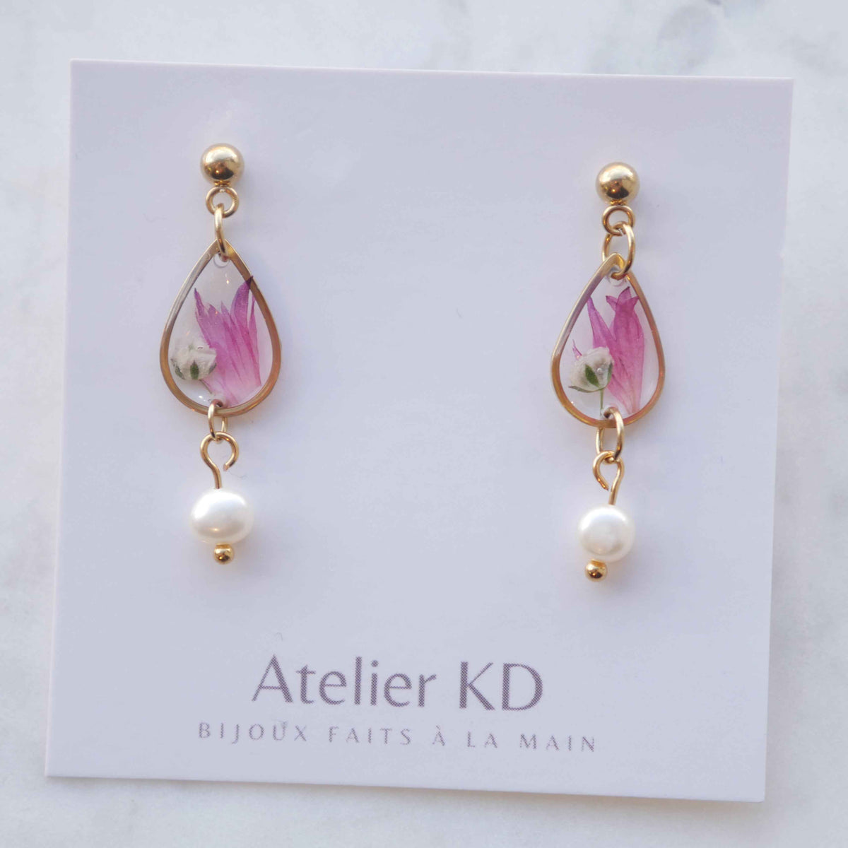 Boucles d'oreilles Lucy - Perla - gouttes (medium 12mm)