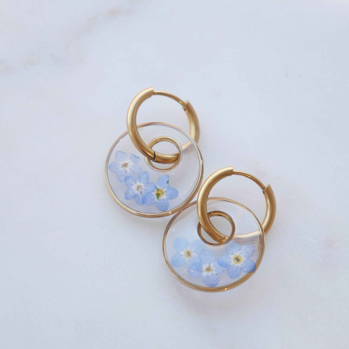 Boucles d'oreilles Dona - Myosotis