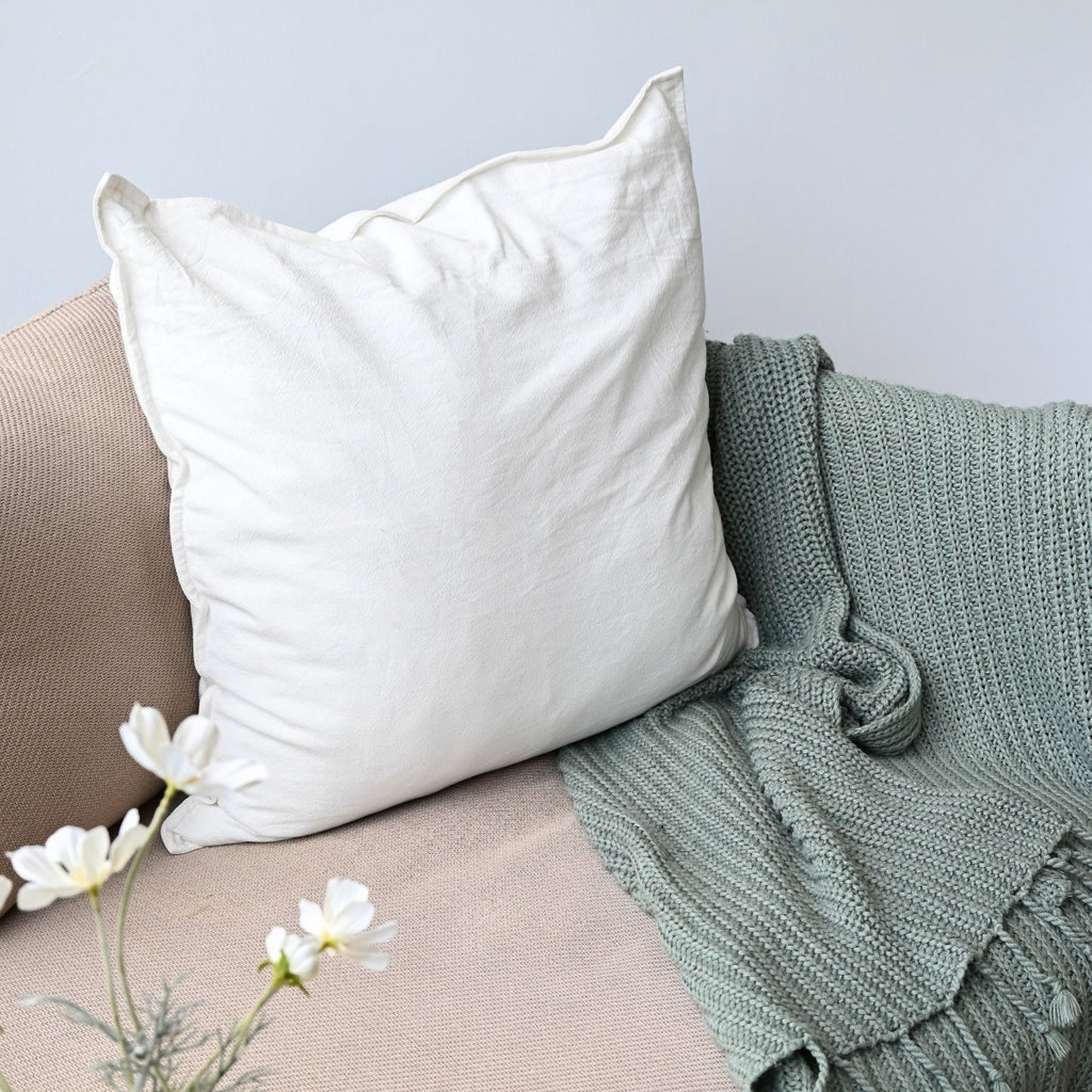 COTTON/ LINEN - WHITE