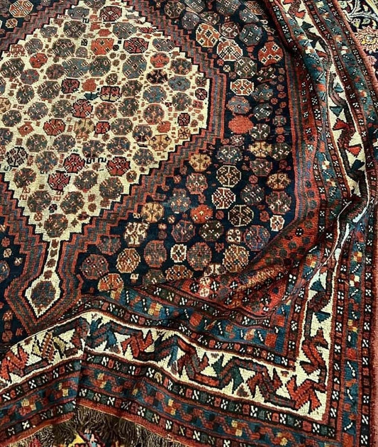 Antique Khamseh rug| 11’6”x5’7”