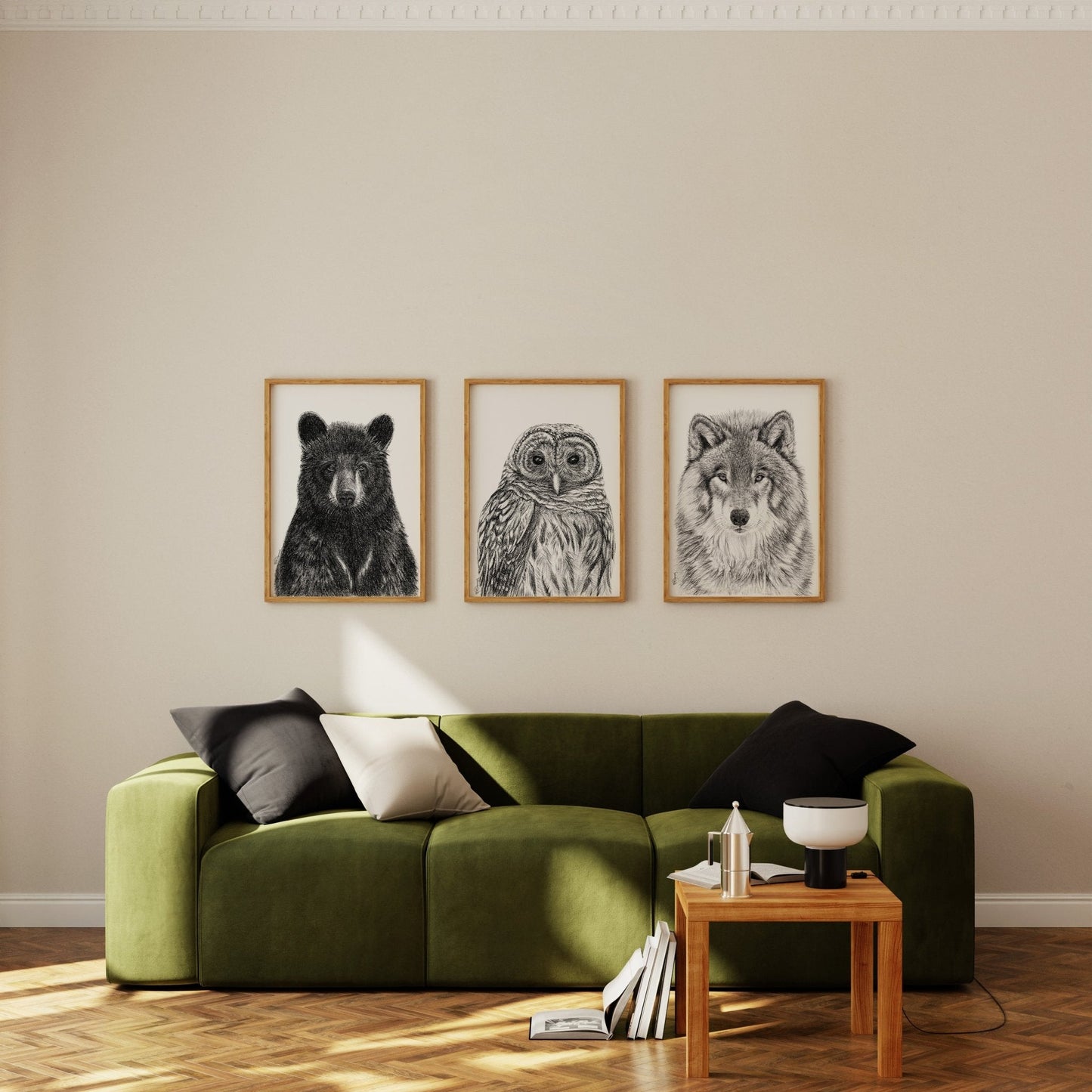 Black Bear Portrait - Rigid Framed Canvas