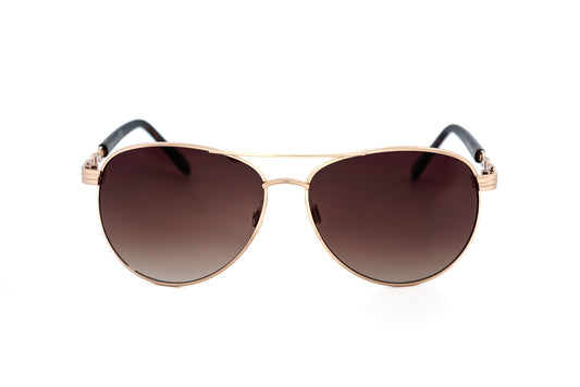 Boléro Riviera — Women's Gold Aviator Sunglasses