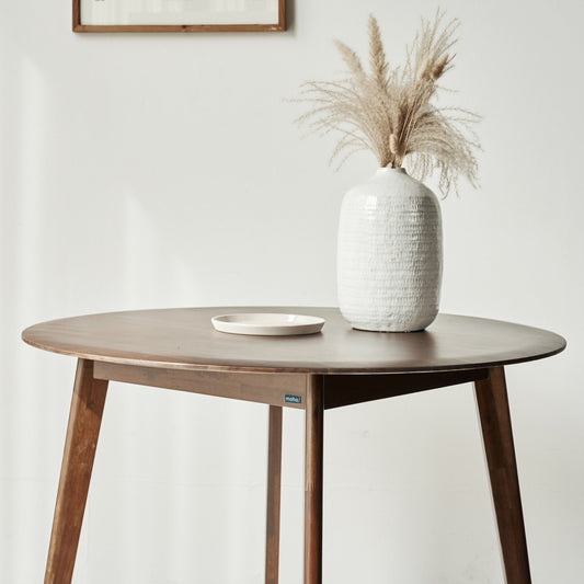 Oslo Round Solid Rubber Wood Dining Table