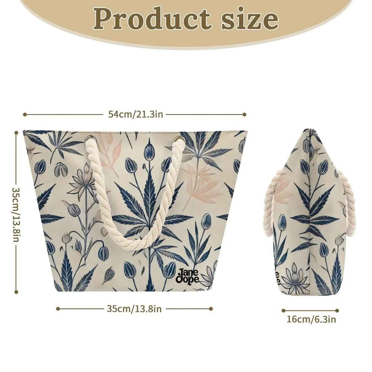 Soft Sativa Hemp Rope Tote Bag