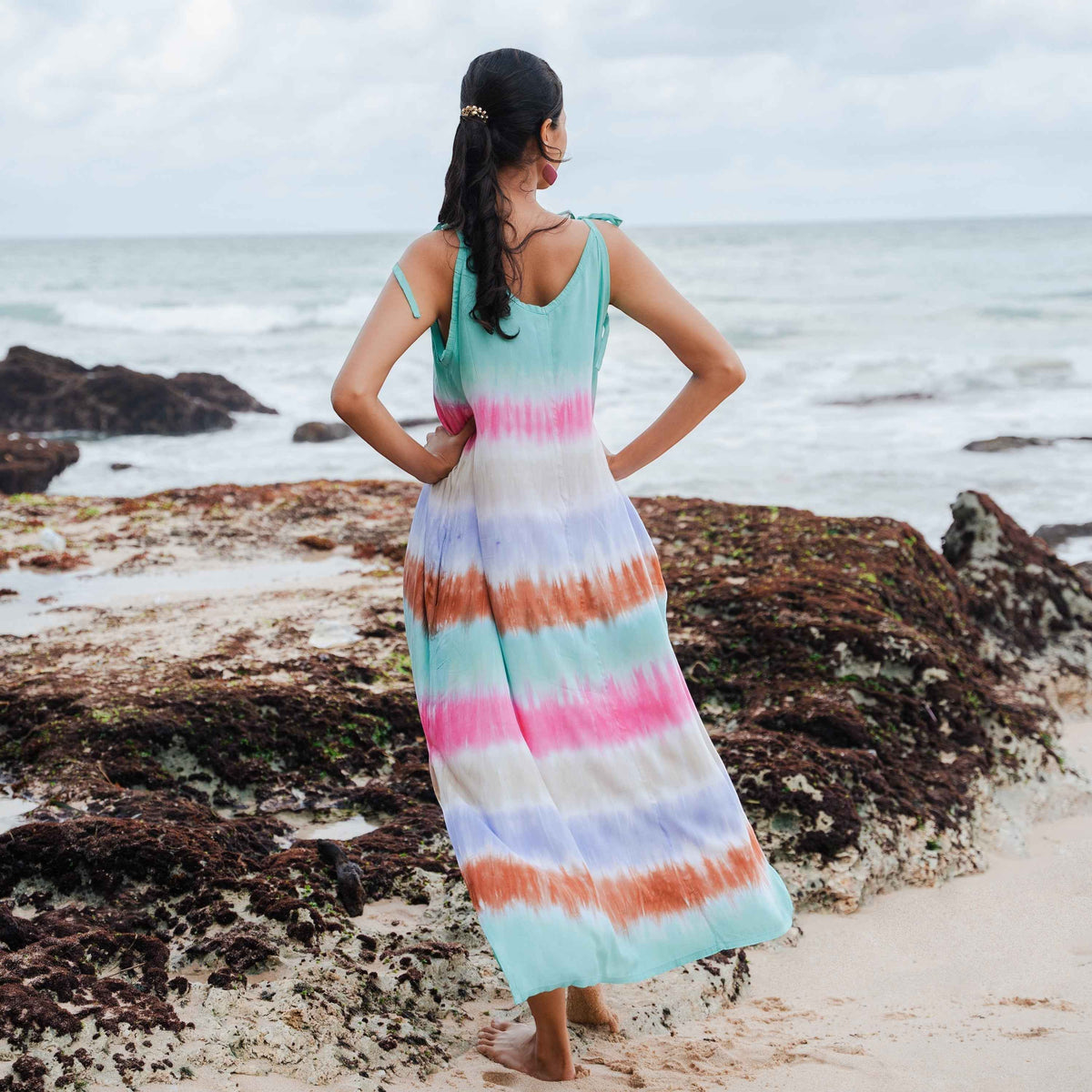 Stripey Dress - Rainbow