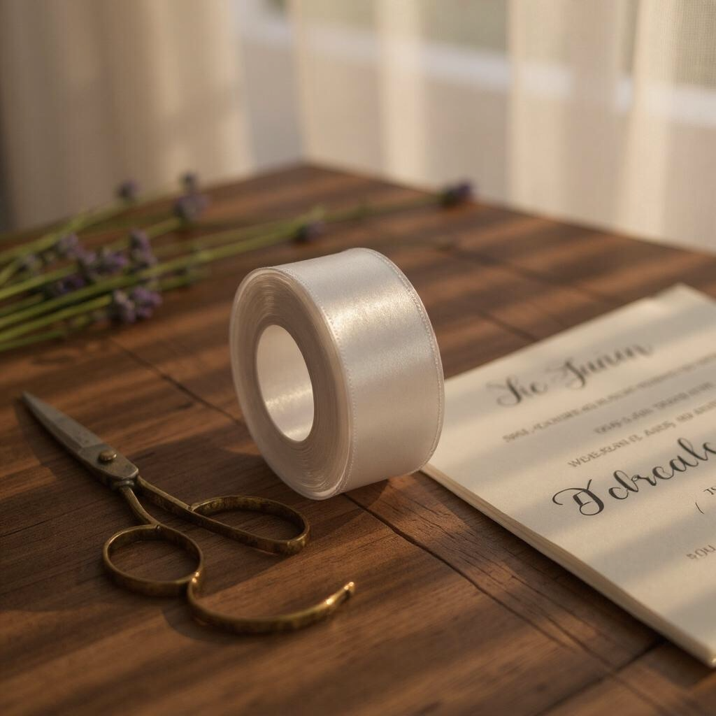 Satin Ribbon Double Face-Frost Grey  #420-3.8 cm Wide