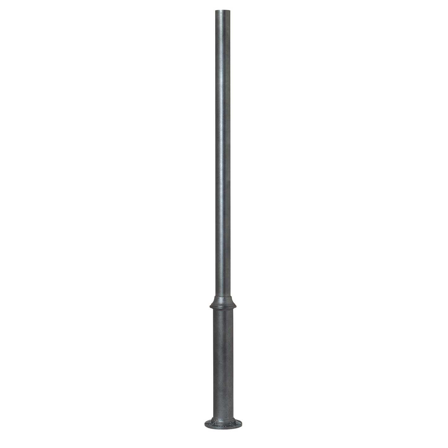 Poteau d'aluminium rond de 3'' à base soudée ronde avec boulons d'ancrage
