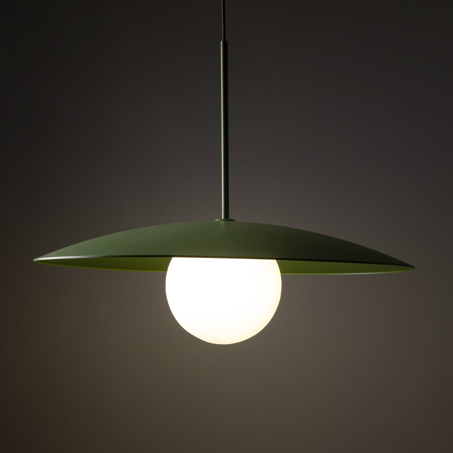 SLATE Mid-Century Modern Wide Dome Pendant Light for Kitchen Island & Dining Table - AURABAGS SHOP