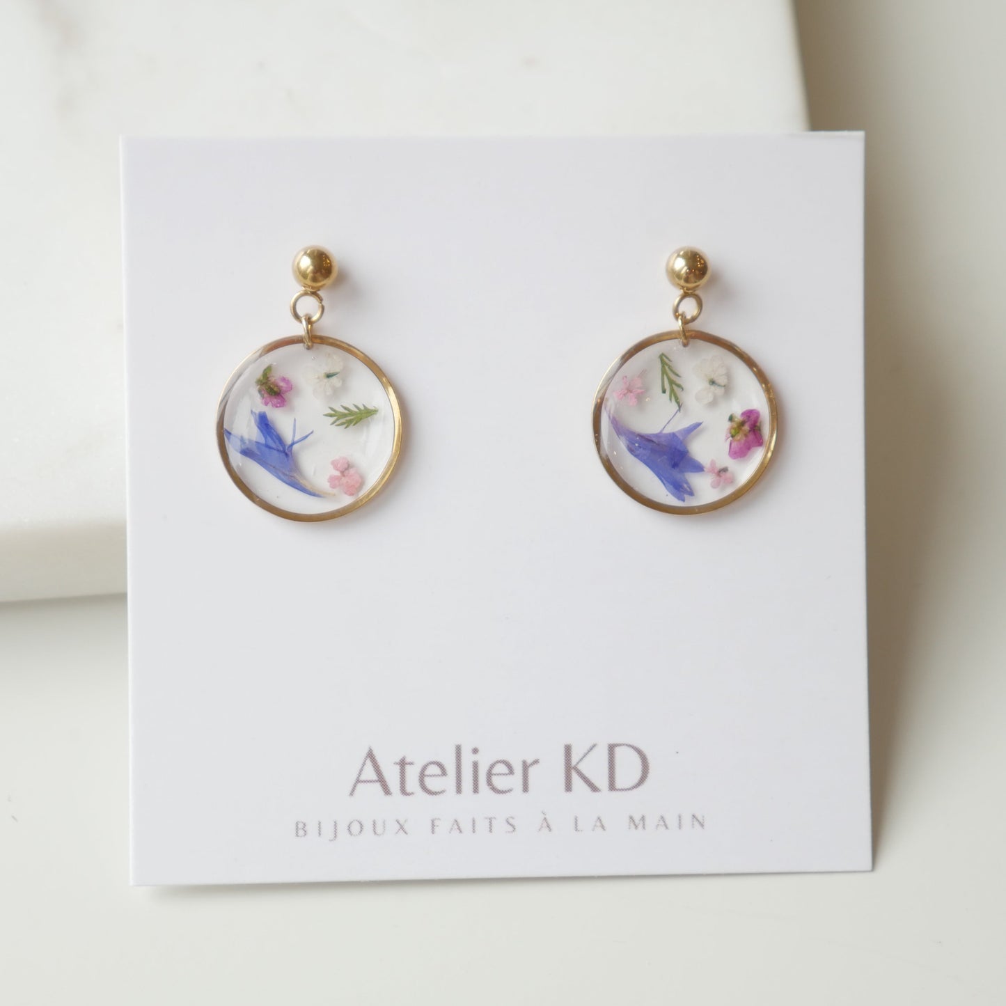 Boucles d'oreilles Maia - rond (moyen 15mm)
