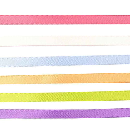 Vaessen Creative Satin Ribbon 6 Colours 6mmx2m Spring