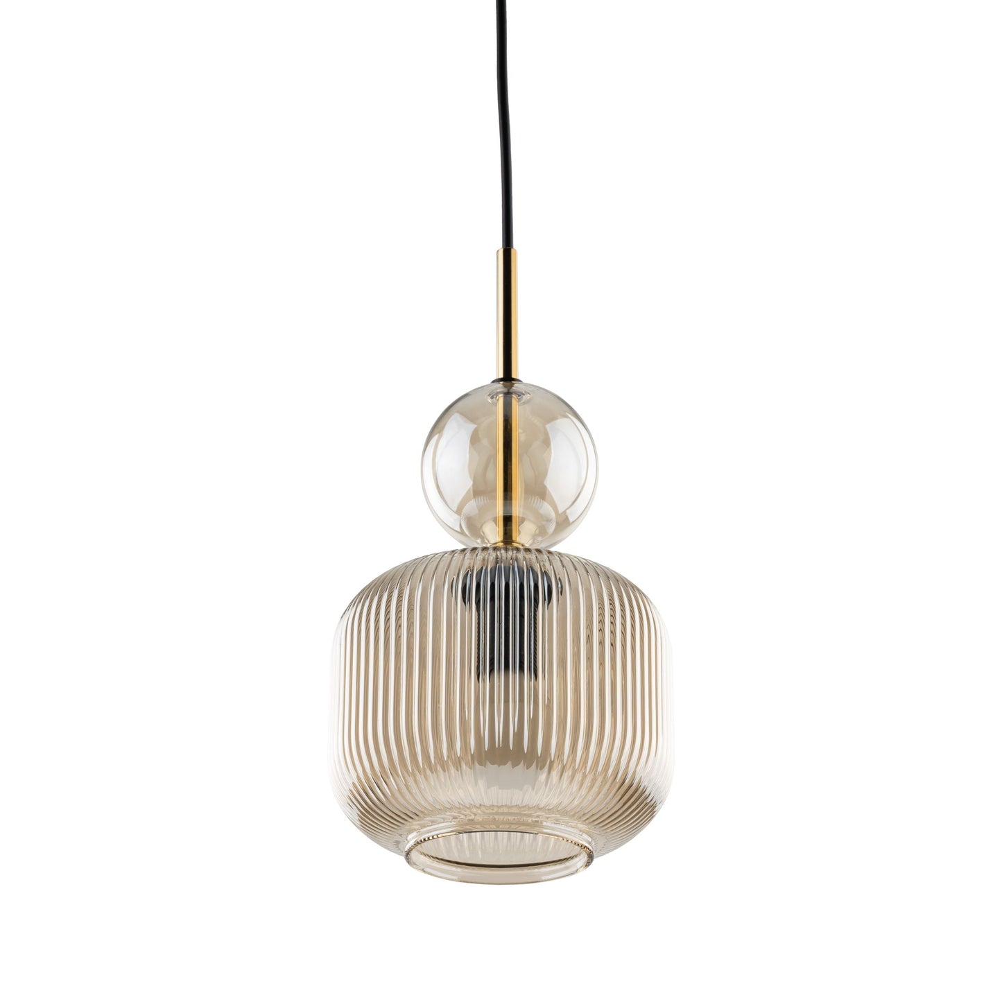 SOPHIA Ribbed Glass Pendant Light for Kitchen Island, Dining Room & Contemporary Interiors