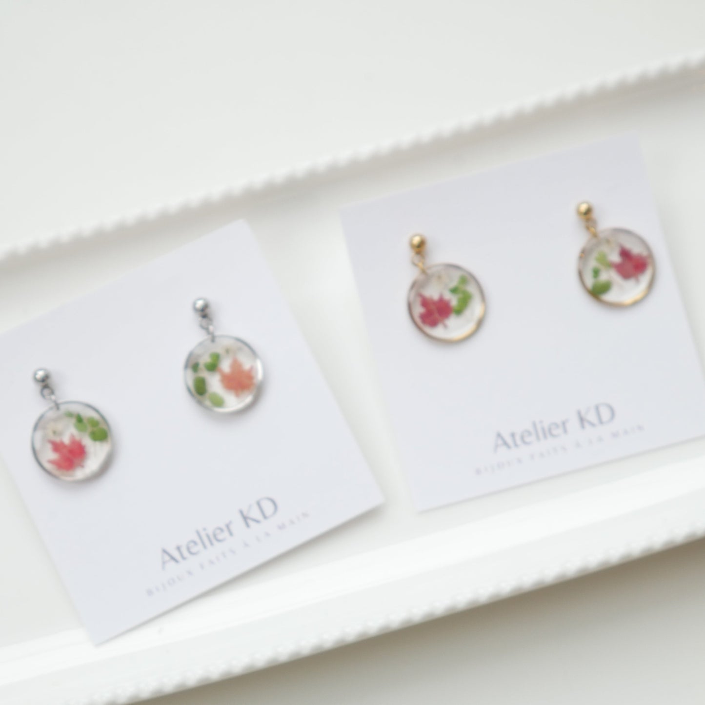 Boucles d'oreilles Fôret - rond