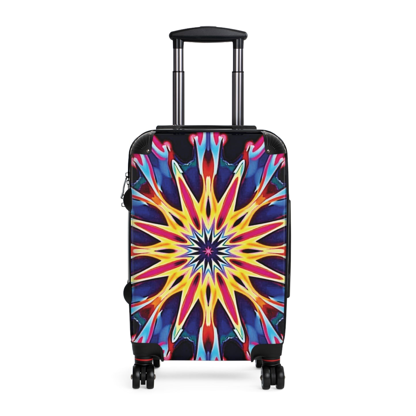 Kaleidoscope Star Carry-On Suitcase — Colorful Mandala Travel Luggage