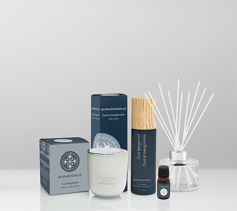 Kleine Oud-Bergamotte Duftkerze mit reinem Entspannungsduft von Aromabotanical