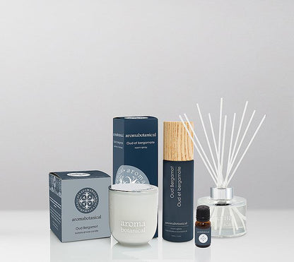 Kleine Oud-Bergamotte Duftkerze mit reinem Entspannungsduft von Aromabotanical