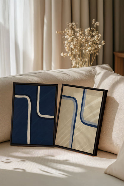 DUAL FORM DUO (2 Oeuvres sur toile étirée)