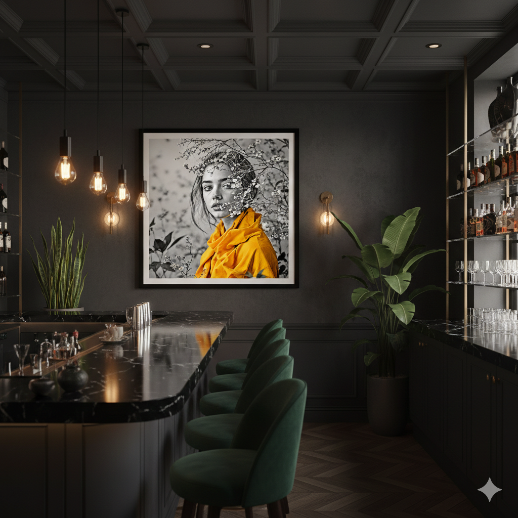 Yellow Scarf Portrait Digital Art - AURABAGS SHOP