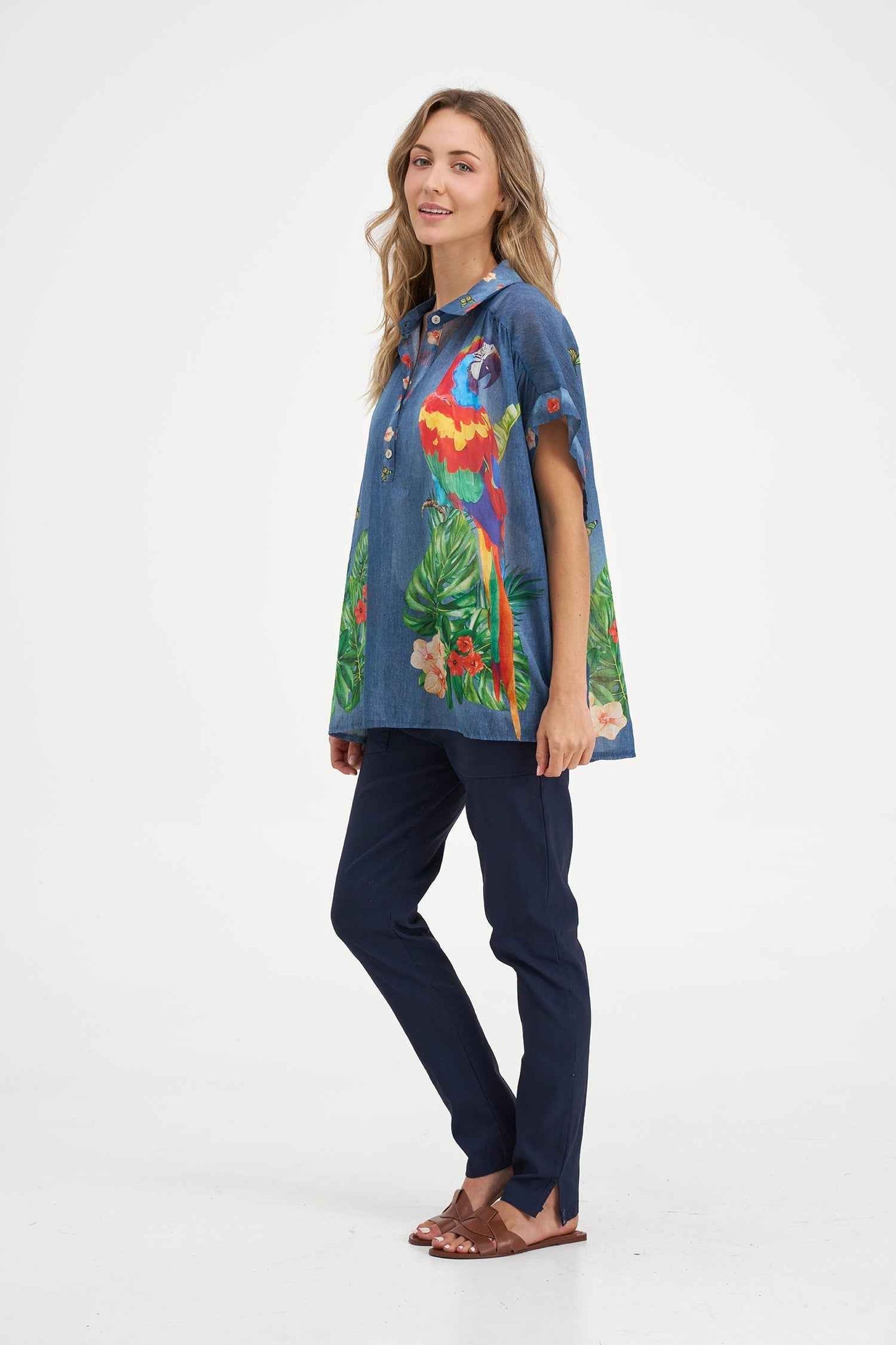 Women's Woven Tunic Top