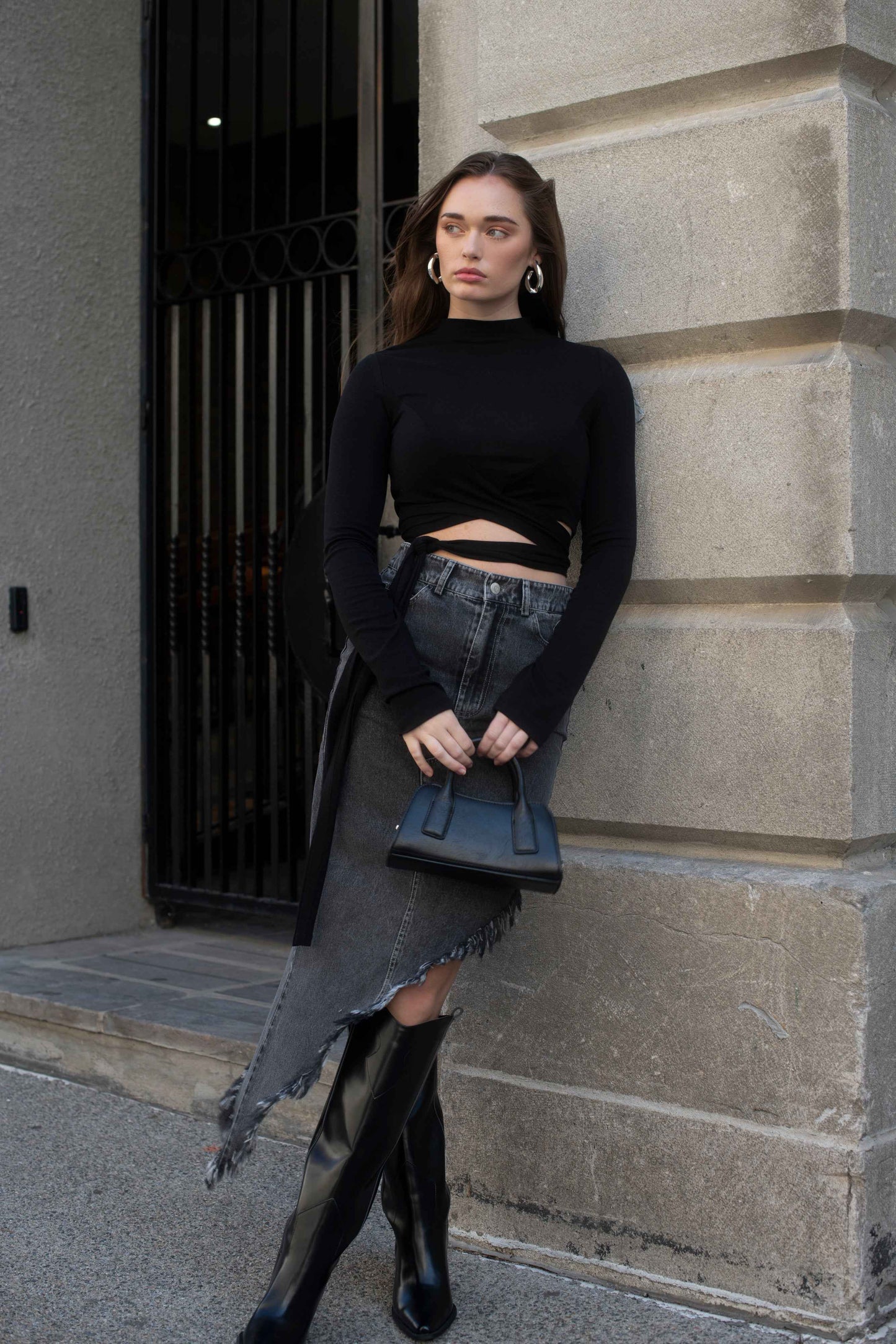 Long Sleeve Wrap Top