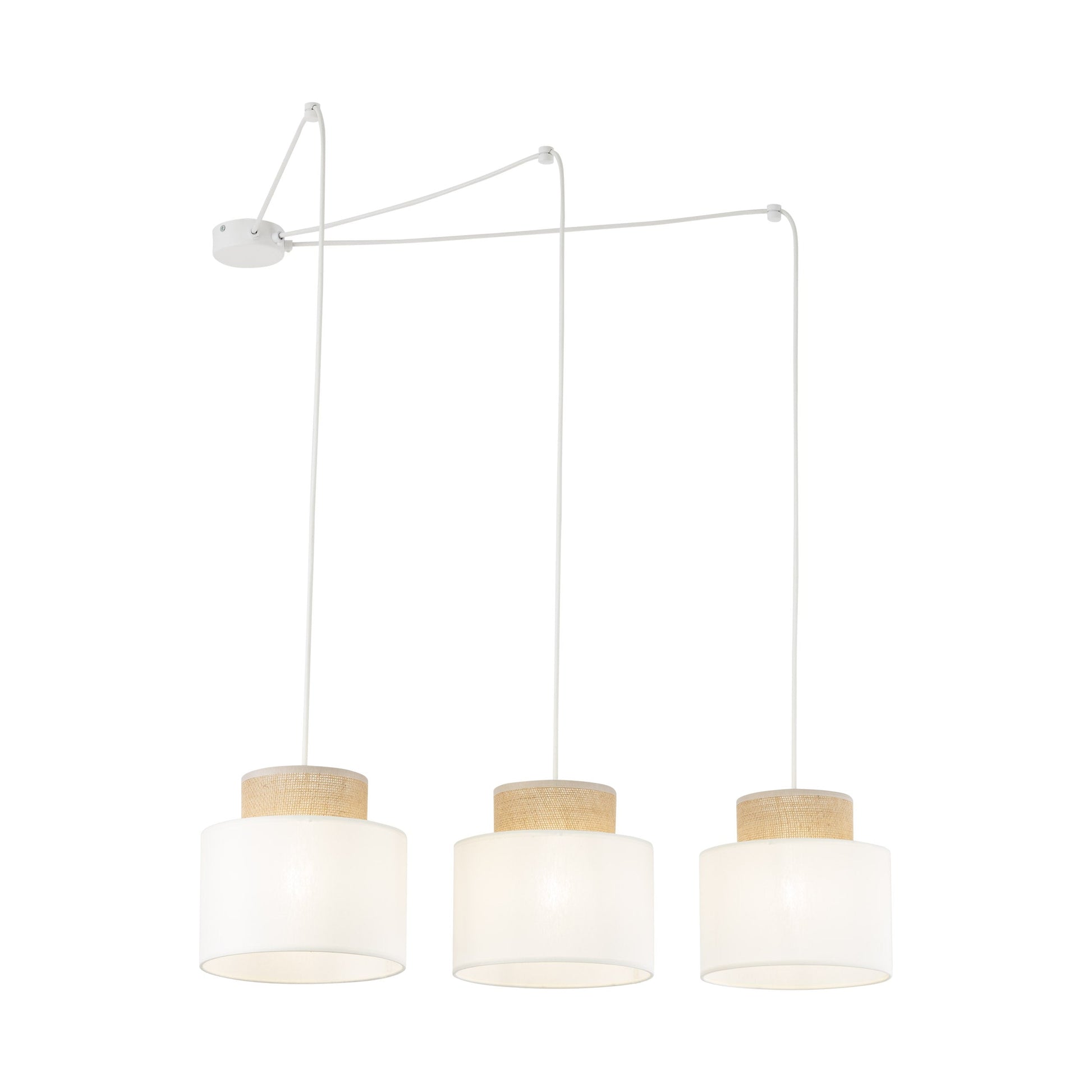 DUO White Adjustable 3-Light Pendant for Dining Table & Kitchen Island - AURABAGS SHOP